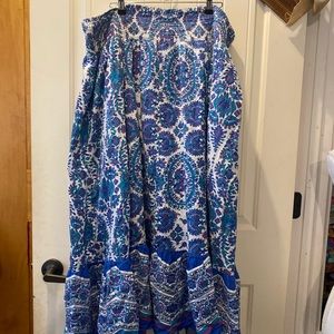 Lane Bryant Flowy India-Inspired Print Skirt